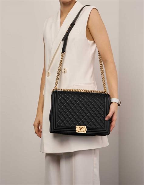 classic black chanel boy bag|coco Chanel boyfriend bag.